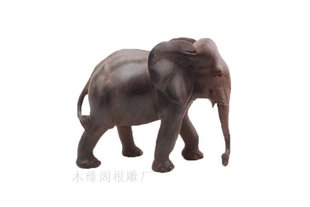 木红木象 雕雕刻大象家居饰品吉祥如意摆件摆件 缅甸小叶紫檀木