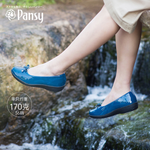 女士雨鞋 单鞋 4934 时尚 外穿防水防滑轻便浅口平底晴雨鞋 Pansy日式