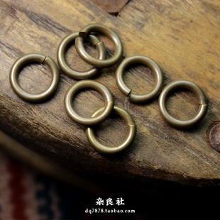 黄铜开口小环手工手作DIY铜圈钥匙圈环皮具配件环铜基本连链接环