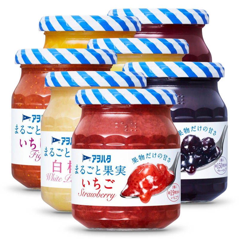 无砂糖丘比55果实果酱日本原装 aohata草莓酱蓝莓蔓越莓芒果无花果