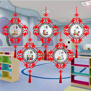 幼儿园走廊吊饰创意中国风挂饰生肖传统美德文化小学教室国学装 饰