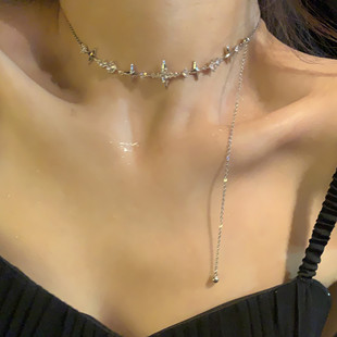 星星项链2023新款 爆款 轻奢小众设计感高级脖颈链气质时尚 锁骨链女
