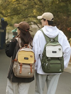 大容量结实耐用双肩包书包初高中学生时尚 潮流背包电脑包 新款