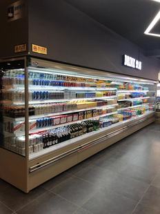 超市水果风幕柜酸奶饮料立式 冰柜商用保鲜风冷藏展示柜便利店冷柜