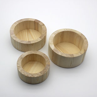 圆木盒实木无盖木盘子创意桌面圆形坚果瓜子零食收纳盘定制木盒子