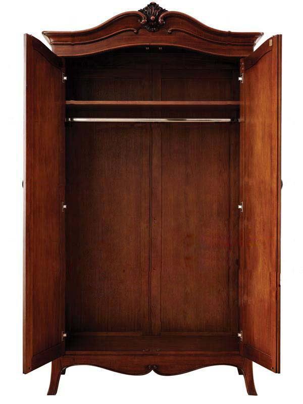 欧式 实木雕花双门衣柜 网红新品 整体组合大白色三T门衣柜 两 法式