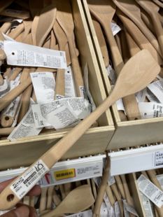 宜家IKEA国内代购 乌弗玛锅铲实用木铲子不粘锅锅铲长柄木铲炒菜铲