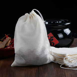 10个25 30cm纯棉纱布煲汤袋卤料调料隔渣袋中药煎药袋泡酒过滤袋