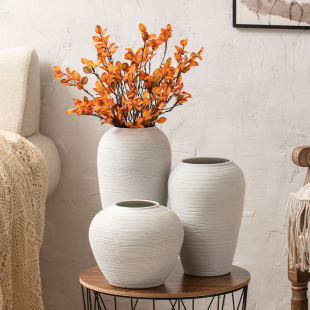 干花水培花瓶摆件组合套装 景德镇 家居极简北欧风台面纯色创意日式