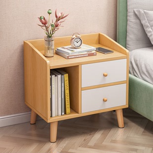 家用卧室简易床头柜简约现代多功能小型收纳箱置物架小巧儿童新款