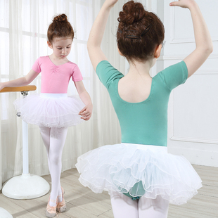跳舞衣形体体操服中国舞服装 儿童舞蹈服女童芭蕾舞练功服幼儿短袖