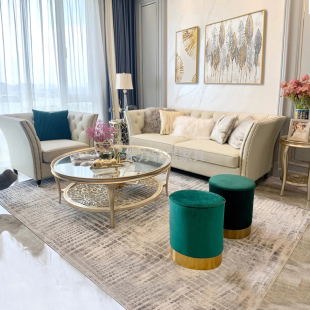 美式 轻奢沙发后现代简约小户型客厅真皮沙发组合简美头层牛皮沙发