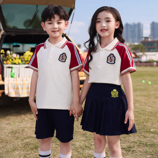 儿童运动会套装 英伦韩版 幼儿园园服夏装 一年级小学生校服班服夏季