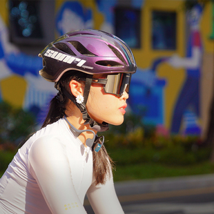 sunrimoon公路车山地车电车自行车骑行头盔男女夏季 单车专业帽子