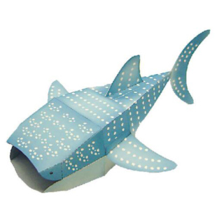 儿童手工折纸DIY拼装 立体纸质模型海洋生物动物鲨鱼鲸鱼鲸鲨制作