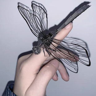 拼个蜻蜓 金属拼图diy创意解压立体模型摆件同学好友礼物 无聊了