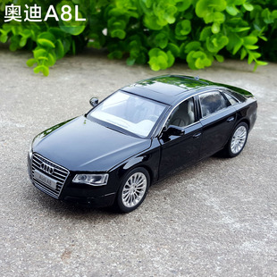 32奥迪A8L原厂仿真合金汽车模型金属车模型声光回力玩具车摆件