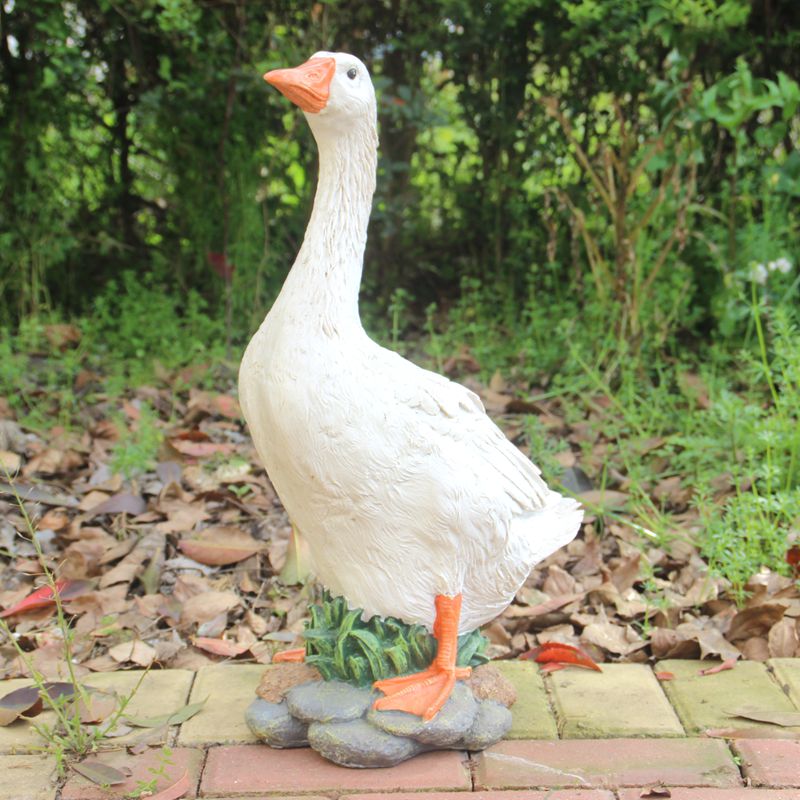 户外庭院别墅花园装 饰水池假山草地造景创意仿真动物布置鸭子摆件