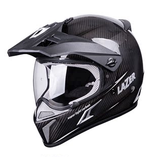 高档LAZER头盔宝马拉力盔越野摩托车全盔轻量碳纤公路越野盔