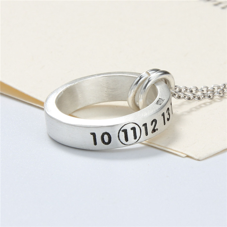 纯银戒指项链男女情侣刻字指环吊坠一对创意情人节表白礼物3D打印