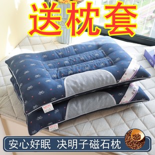 决明子枕头男宿舍学生单人护颈枕助睡眠家用护颈枕芯加枕套一对装