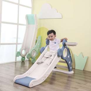 速发长加厚儿童滑滑梯可折叠 室内家用小型游乐场宝宝幼儿园篮球