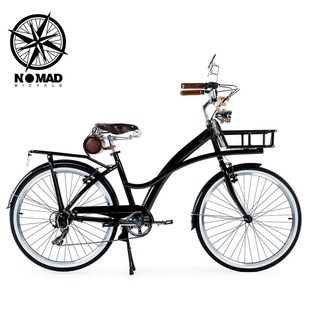 急速发货NOMAD复古自行车男女式 城市休闲单车英伦成人通勤车24寸7
