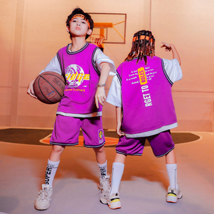 男童女孩幼儿园中小童六一表演服装 运动训 现货速发儿童篮球服套装