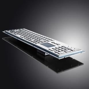安装 控制设备工业全键盘 金属键盘带触f摸鼠标一体不锈钢304嵌入式