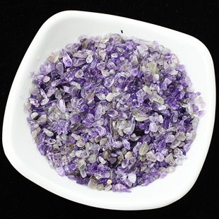 易晶缘天然紫水晶碎石摆件超小细颗粒美甲装 饰盆栽花瓶消磁石 推荐