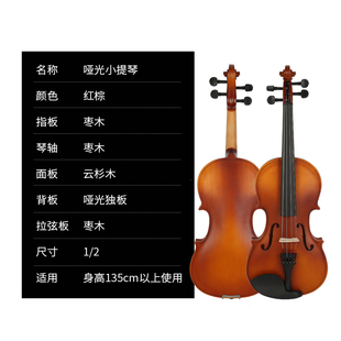 新款 初学者小提琴成人儿童入门练习小提琴自学全套高性价比配送全