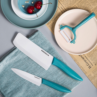 新款 陶瓷刀套装 三件套 厨房家用婴儿辅食工具水果刀削皮刀辅食刀