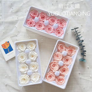5cm手工DIY装 饰玻璃罩干花材料包8 优质A级永生玫瑰花保鲜花玫瑰4