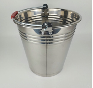 不锈钢加厚水桶提桶食桶尖桶手提桶家用水桶带盖储水用手提杂物桶