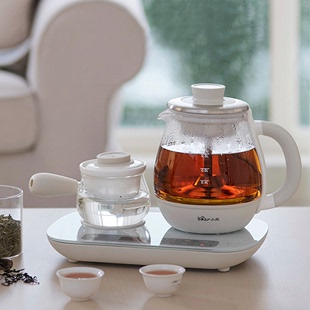 小熊煮茶器ZCQ A08E1家用玻璃全自动蒸汽喷淋式 泡茶套装 黑茶壶炉