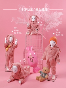 店展示假人台婴幼儿服装 模型 高档儿童模特道具小孩子男女全身童装