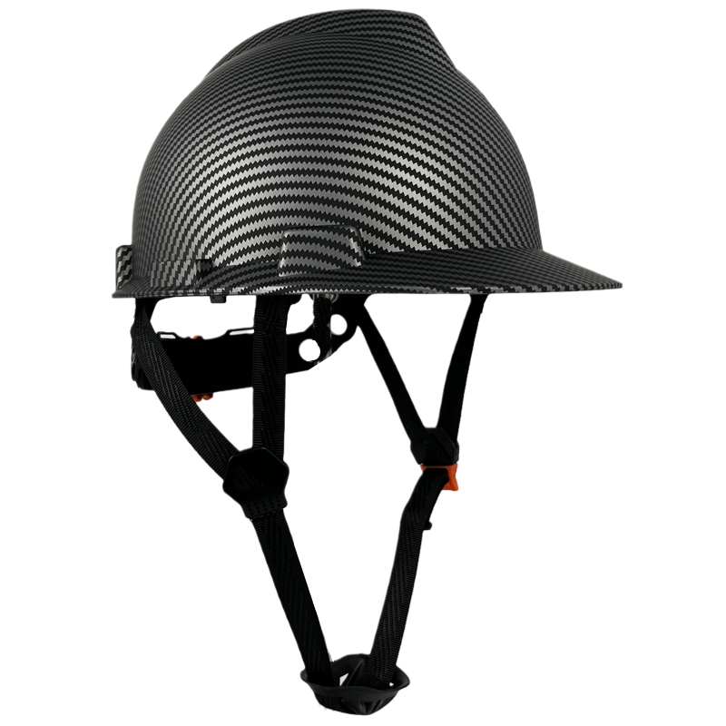 夏季 碳纤维纹路工地安全盔防砸国标工程安全帽男建筑领导级劳保帽