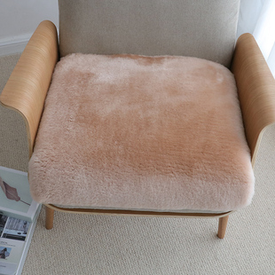 小沙羊剪绒短毛椅垫纯羊毛椅垫方垫坐垫沙发垫羊毛沙发毯餐椅坐垫