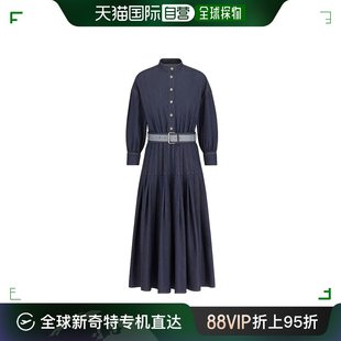 香港直邮潮奢 DIOR 束带衬衫 连衣裙 女士 342R22A3517X 迪奥