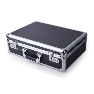 正品 手提式 工具箱铝合金箱子家用证件多功能仪器文件收纳盒密码 箱