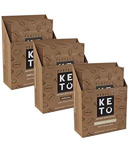 美国直邮 Perfect 低碳生酮咖啡 MCT油无糖 防弹咖啡 3盒 Keto