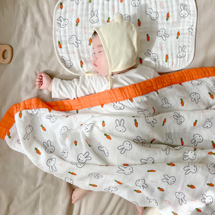 竹纤维纱布毯毛巾被儿童空调毯夏被午睡毯婴儿毯子盖毯宝宝空调被
