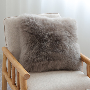 澳洲纯羊毛抱枕羊毛靠垫纯羊毛沙发垫椅垫坐垫羊毛抱抱垫靠背坐垫