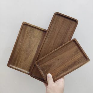 相思木茶托实木长方形托盘点心盘茶水杯家用收纳盘木质架盘子餐托