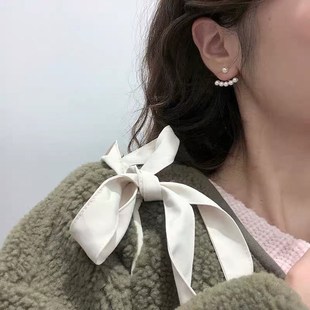 潮人网红气质韩国简约小巧一款 两戴耳环 冷淡风珍珠耳钉女2019新款