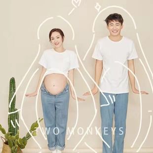 影楼主题服装 孕妇拍照情侣装 2021新款 小清新影楼孕妇装 摄影韩版
