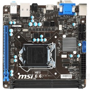 ITX集成主板 微星 1150针MSI MINI H81 VGA H81I 17x17CM 爆新
