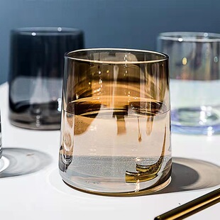高颜值日式 玻璃杯家用喝水杯子茶杯大容量威士忌酒杯啤酒杯