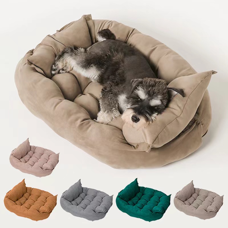 四季 宠物窝保暖狗窝垫子沙发法斗睡觉窝多功能猫窝柔软透气可机洗