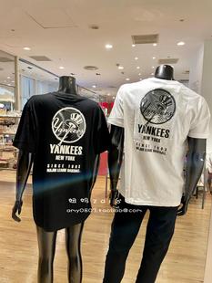 洋基队 夏款 台湾采购MLB 短袖 T恤套头棉印花套头上衣 NY男女同款